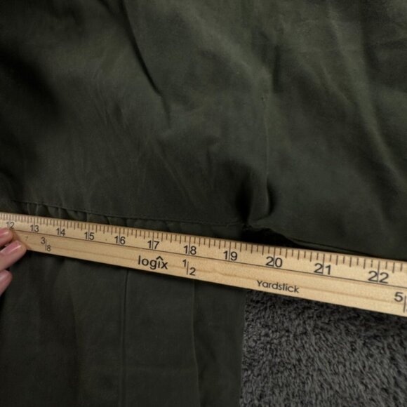 Country Style Cotton Waxed Jacket Full Zip Cargo Pockets Youth Size 32 Green Boy - Picture 5 of 16